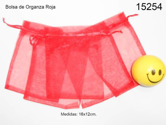 Imagen de BOLSA ORGANZA 12X16CM ROJA 2.26